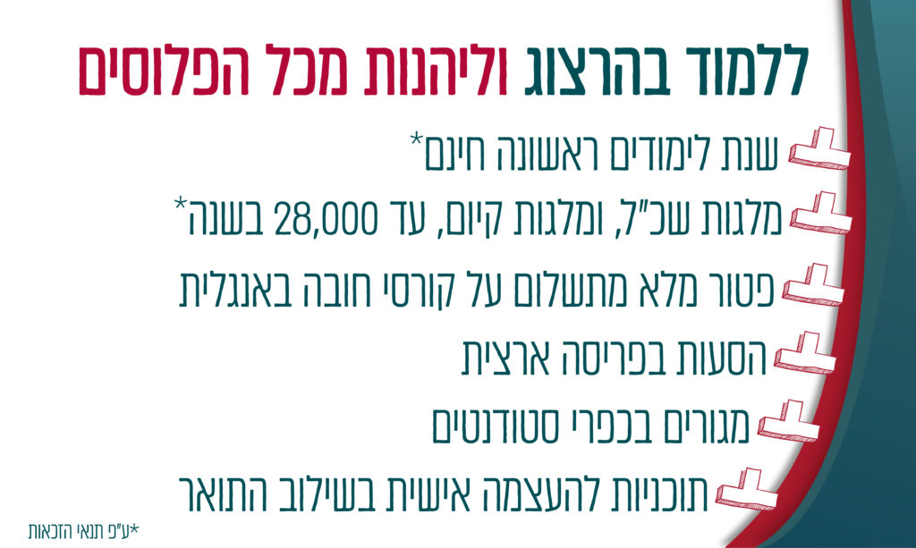 ללמוד בהרצוג ולהנות מכל הפלוסים