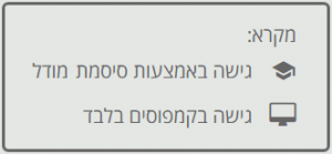 מקרא -גישה עם סיסמת מודל, גישה בקמפוסים בלבד