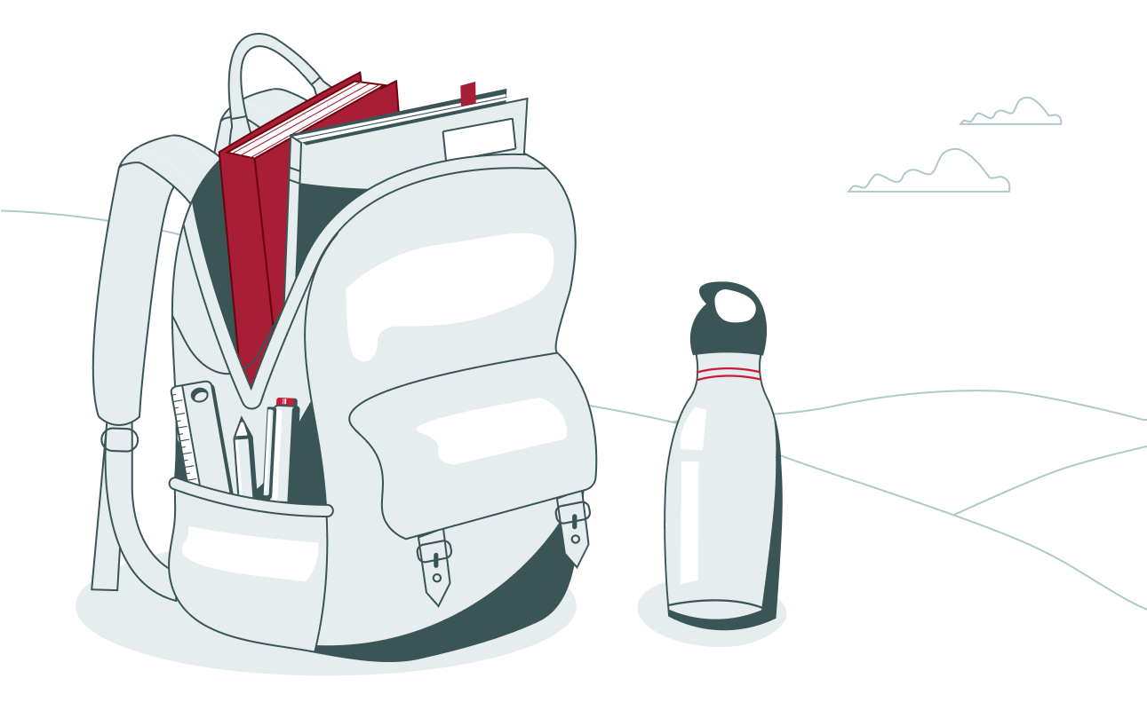 תיק גב המייצג לימודים בהתאמה אישית במכללה האקדמית הרצוג